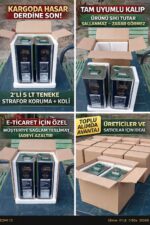 2’li 5 Litre Zeytinyağı Teneke Koruma Straforu + Koli | Kargo Güvenli Paketleme